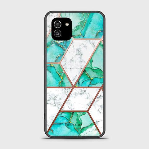 Samsung Galaxy A03 Cover - O'Nation Shades of Marble Series - HQ Ultra Shine Premium Infinity Glass Soft Silicon Borders Case