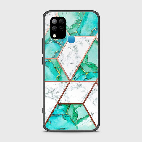 Infinix Hot 10s Cover - O'Nation Shades of Marble Series - HQ Ultra Shine Premium Infinity Glass Soft Silicon Borders Case