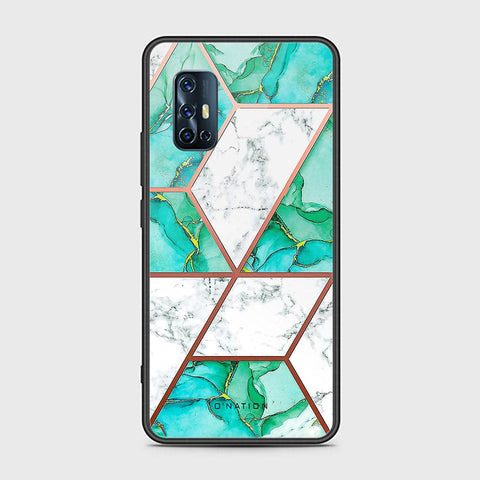 Vivo V17 Cover - O'Nation Shades of Marble Series - HQ Ultra Shine Premium Infinity Glass Soft Silicon Borders Case