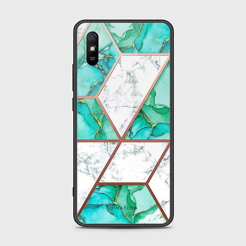 Xiaomi Redmi 9A Cover - O'Nation Shades of Marble Series - HQ Ultra Shine Premium Infinity Glass Soft Silicon Borders Case