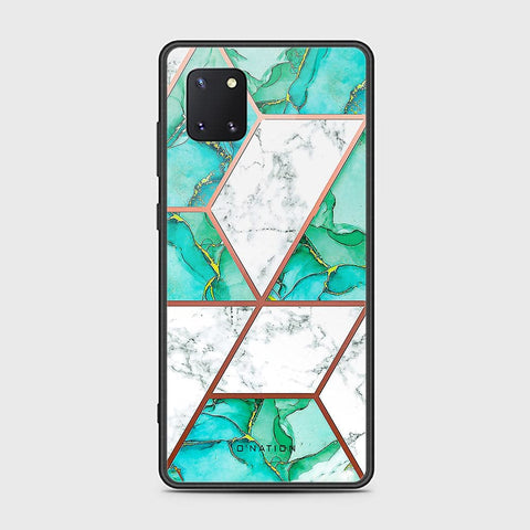 Samsung Galaxy Note 10 Lite Cover - O'Nation Shades of Marble Series - HQ Ultra Shine Premium Infinity Glass Soft Silicon Borders Case