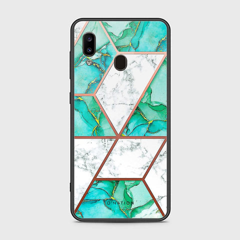 Samsung Galaxy A30 Cover - O'Nation Shades of Marble Series - HQ Ultra Shine Premium Infinity Glass Soft Silicon Borders Case