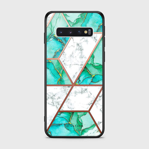 Samsung Galaxy S10 Cover - O'Nation Shades of Marble Series - HQ Ultra Shine Premium Infinity Glass Soft Silicon Borders Case