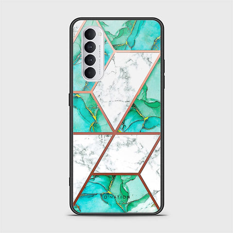 Oppo Reno 4 Pro Cover - O'Nation Shades of Marble Series - HQ Ultra Shine Premium Infinity Glass Soft Silicon Borders Case