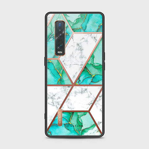 Oppo Find X2 Pro Cover - O'Nation Shades of Marble Series - HQ Ultra Shine Premium Infinity Glass Soft Silicon Borders Case