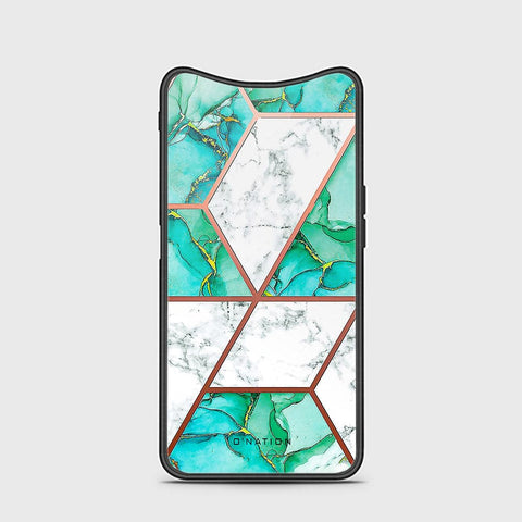 Oppo Find X Cover - O'Nation Shades of Marble Series - HQ Ultra Shine Premium Infinity Glass Soft Silicon Borders Case