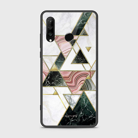 Huawei P30 lite Cover - O'Nation Shades of Marble Series - HQ Ultra Shine Premium Infinity Glass Soft Silicon Borders Case