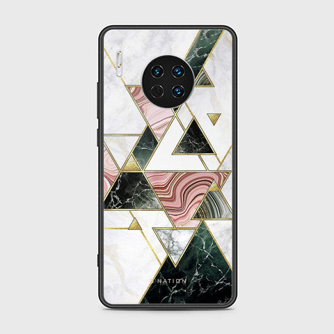 Huawei Mate 30 Cover - O'Nation Shades of Marble Series - HQ Ultra Shine Premium Infinity Glass Soft Silicon Borders Case