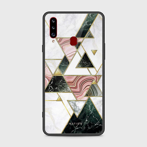 Samsung Galaxy A20s Cover - O'Nation Shades of Marble Series - HQ Ultra Shine Premium Infinity Glass Soft Silicon Borders Case