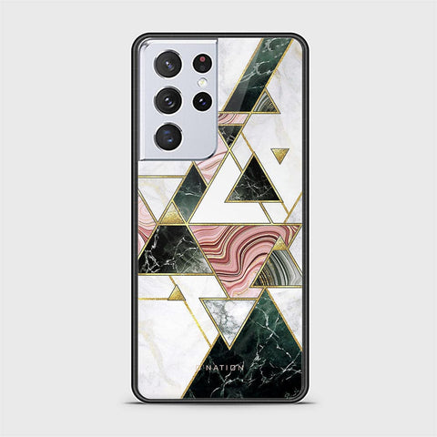 Samsung Galaxy S21 Ultra 5G Cover - O'Nation Shades of Marble Series - HQ Ultra Shine Premium Infinity Glass Soft Silicon Borders Case