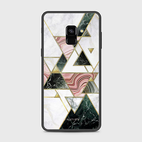 Samsung Galaxy A8 2018 Cover - O'Nation Shades of Marble Series - HQ Ultra Shine Premium Infinity Glass Soft Silicon Borders Case