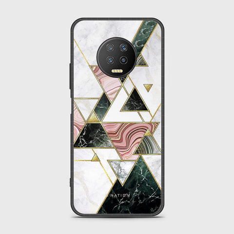 Infinix Note 7 Cover - O'Nation Shades of Marble Series - HQ Ultra Shine Premium Infinity Glass Soft Silicon Borders Case