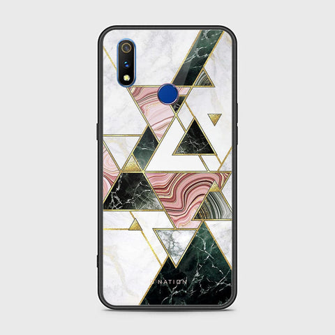 Realme 3 Cover - O'Nation Shades of Marble Series - HQ Ultra Shine Premium Infinity Glass Soft Silicon Borders Case