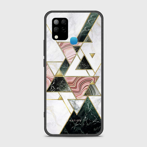 Infinix Hot 10s Cover - O'Nation Shades of Marble Series - HQ Ultra Shine Premium Infinity Glass Soft Silicon Borders Case