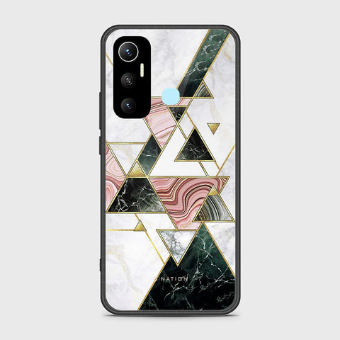 Infinix Hot 11 Cover - O'Nation Shades of Marble Series - HQ Ultra Shine Premium Infinity Glass Soft Silicon Borders Case
