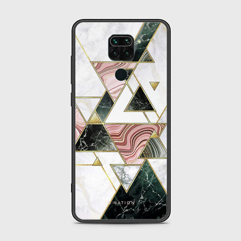 Xiaomi Redmi Note 9 Cover - O'Nation Shades of Marble Series - HQ Ultra Shine Premium Infinity Glass Soft Silicon Borders Case