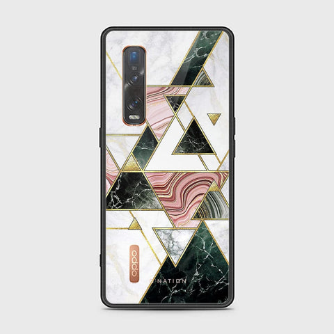 Oppo Find X2 Pro Cover - O'Nation Shades of Marble Series - HQ Ultra Shine Premium Infinity Glass Soft Silicon Borders Case