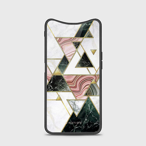 Oppo Find X Cover - O'Nation Shades of Marble Series - HQ Ultra Shine Premium Infinity Glass Soft Silicon Borders Case