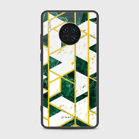 Huawei Mate 30 Cover - O'Nation Shades of Marble Series - HQ Ultra Shine Premium Infinity Glass Soft Silicon Borders Case