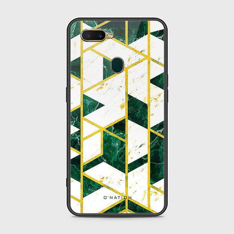Oppo A7 Cover - O'Nation Shades of Marble Series - HQ Ultra Shine Premium Infinity Glass Soft Silicon Borders Case