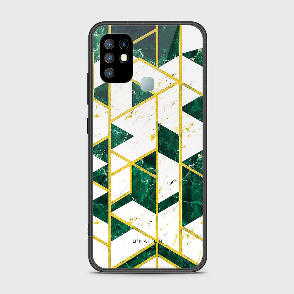 Infinix Hot 10 Cover - O'Nation Shades of Marble Series - HQ Ultra Shine Premium Infinity Glass Soft Silicon Borders Case (Fast Delivery)(AS)