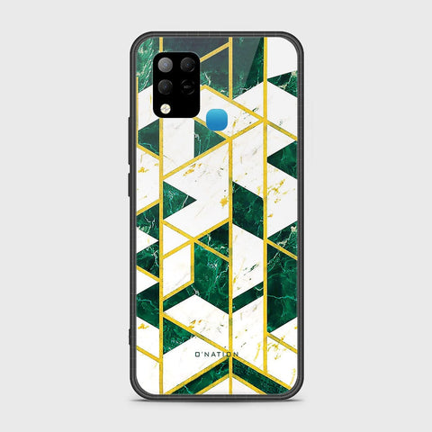 Infinix Hot 10s Cover - O'Nation Shades of Marble Series - HQ Ultra Shine Premium Infinity Glass Soft Silicon Borders Case