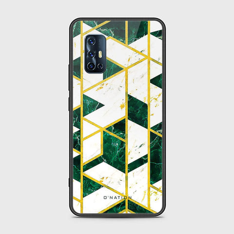 Vivo V17 Cover - O'Nation Shades of Marble Series - HQ Ultra Shine Premium Infinity Glass Soft Silicon Borders Case