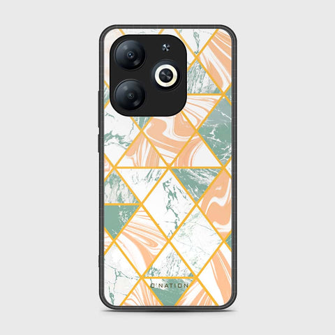Infinix Hot 40i Cover- O'Nation Shades of Marble Series - HQ Ultra Shine Premium Infinity Glass Soft Silicon Borders Case