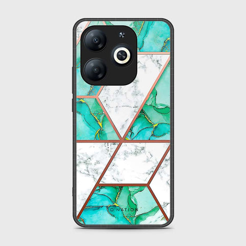 Infinix Hot 40i Cover- O'Nation Shades of Marble Series - HQ Ultra Shine Premium Infinity Glass Soft Silicon Borders Case