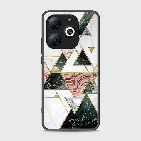 Infinix Hot 40i Cover- O'Nation Shades of Marble Series - HQ Ultra Shine Premium Infinity Glass Soft Silicon Borders Case