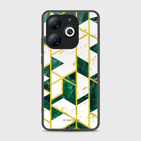 Infinix Hot 40i Cover- O'Nation Shades of Marble Series - HQ Ultra Shine Premium Infinity Glass Soft Silicon Borders Case