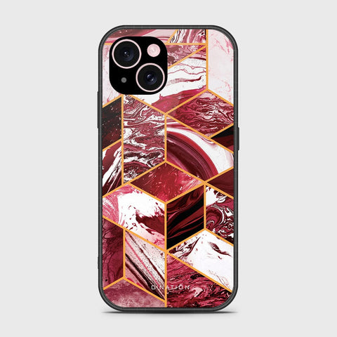 iPhone 15 Plus Cover- O'Nation Shades of Marble Series - HQ Ultra Shine Premium Infinity Glass Soft Silicon Borders Case