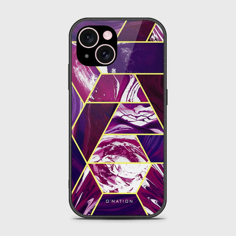 iPhone 15 Plus Cover- O'Nation Shades of Marble Series - HQ Ultra Shine Premium Infinity Glass Soft Silicon Borders Case