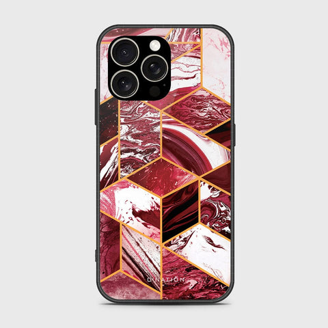 iPhone 15 Pro Max Cover- O'Nation Shades of Marble Series - HQ Ultra Shine Premium Infinity Glass Soft Silicon Borders Case