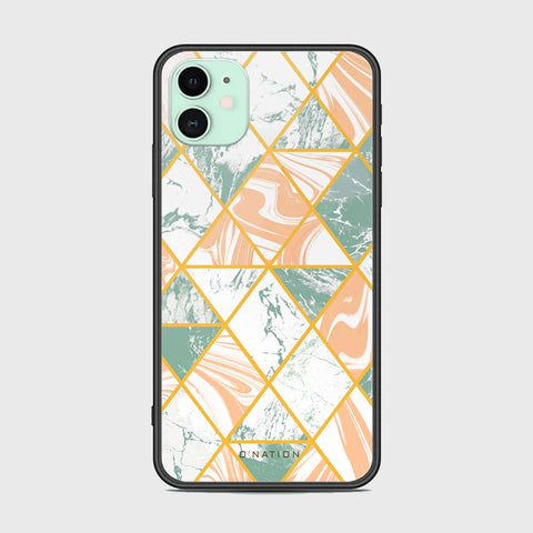 iPhone 11 Cover - Mystic Marble Series - HQ Ultra Shine Premium Infinity Glass Soft Silicon Borders Case