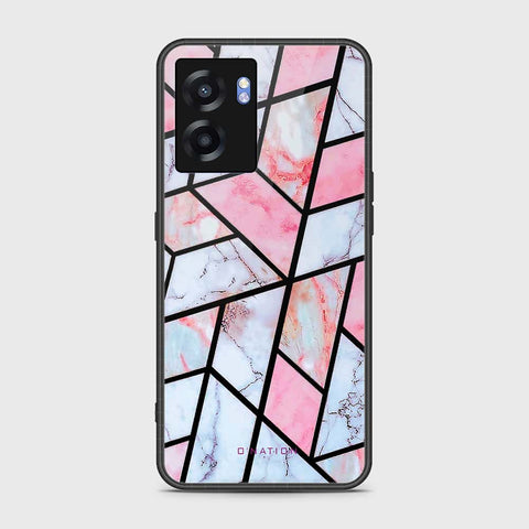 Oppo A77 5G Cover- O'Nation Shades of Marble Series - HQ Ultra Shine Premium Infinity Glass Soft Silicon Borders Case