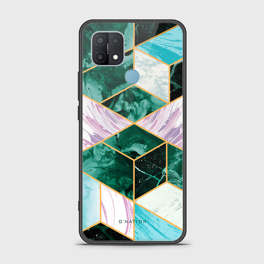 Oppo A35 Cover - O'Nation Shades of Marble Series - HQ Ultra Shine Premium Infinity Glass Soft Silicon Borders Case