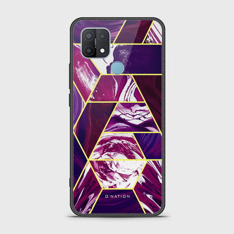 Oppo A35 Cover - O'Nation Shades of Marble Series - HQ Ultra Shine Premium Infinity Glass Soft Silicon Borders Case