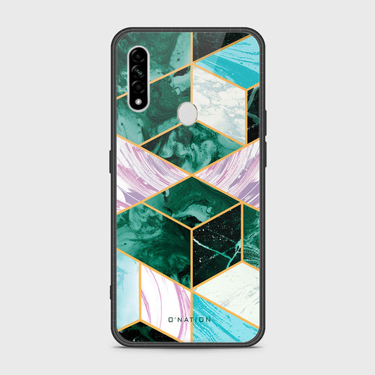 Oppo A31 Cover- O'Nation Shades of Marble Series - HQ Ultra Shine Premium Infinity Glass Soft Silicon Borders Case