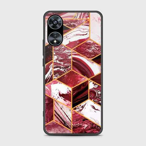 Oppo A58 4G Cover- O'Nation Shades of Marble Series - HQ Ultra Shine Premium Infinity Glass Soft Silicon Borders Case