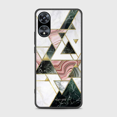 Oppo A58 4G Cover- O'Nation Shades of Marble Series - HQ Ultra Shine Premium Infinity Glass Soft Silicon Borders Case