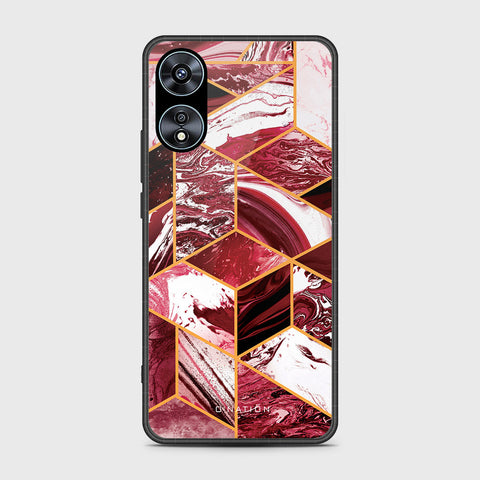 Oppo A78 4G Cover- O'Nation Shades of Marble Series - HQ Ultra Shine Premium Infinity Glass Soft Silicon Borders Case