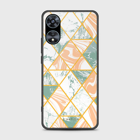 Oppo A78 4G Cover- O'Nation Shades of Marble Series - HQ Ultra Shine Premium Infinity Glass Soft Silicon Borders Case
