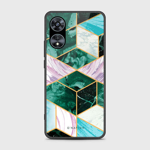 Oppo A97 5G Cover- O'Nation Shades of Marble Series - HQ Ultra Shine Premium Infinity Glass Soft Silicon Borders Case