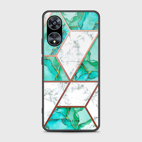 Oppo A97 5G Cover- O'Nation Shades of Marble Series - HQ Ultra Shine Premium Infinity Glass Soft Silicon Borders Case