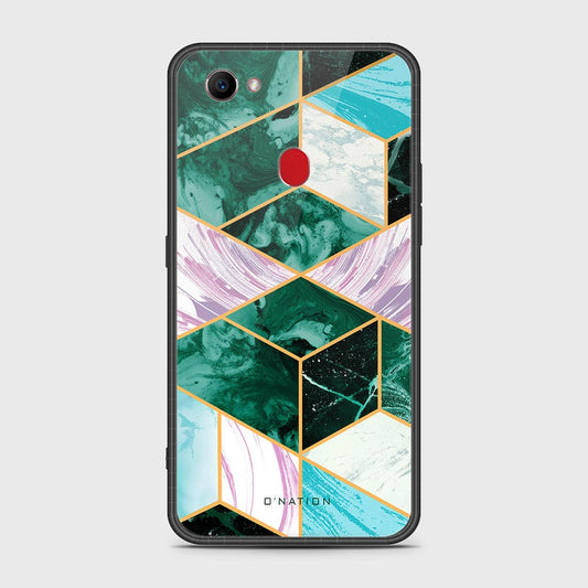 Oppo F7 Cover- O'Nation Shades of Marble Series - HQ Ultra Shine Premium Infinity Glass Soft Silicon Borders Case