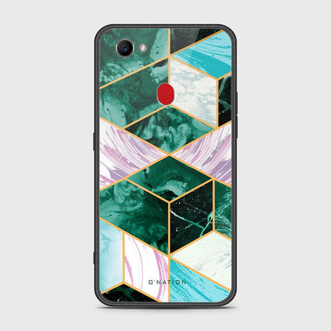 Oppo F7 Cover- O'Nation Shades of Marble Series - HQ Ultra Shine Premium Infinity Glass Soft Silicon Borders Case
