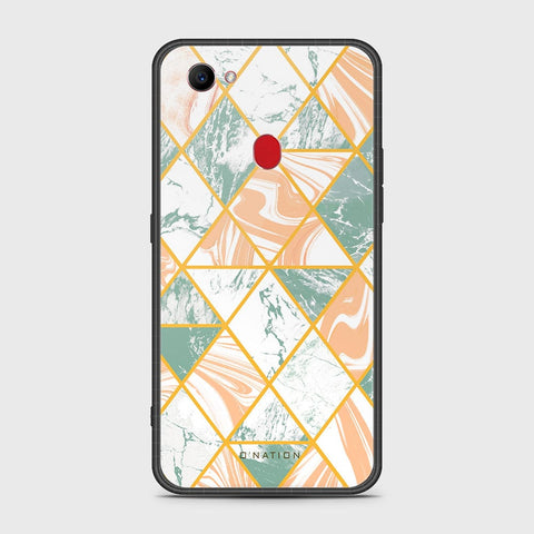 Oppo F7 Cover- O'Nation Shades of Marble Series - HQ Ultra Shine Premium Infinity Glass Soft Silicon Borders Case