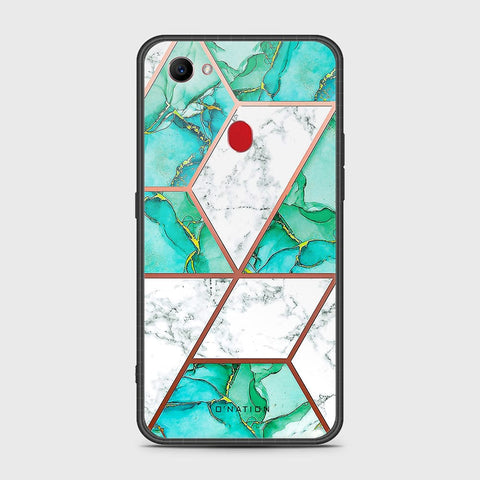 Oppo F7 Cover- O'Nation Shades of Marble Series - HQ Ultra Shine Premium Infinity Glass Soft Silicon Borders Case