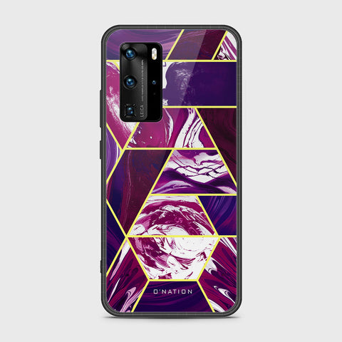 Huawei P40 Pro Cover- O'Nation Shades of Marble Series - HQ Ultra Shine Premium Infinity Glass Soft Silicon Borders Case